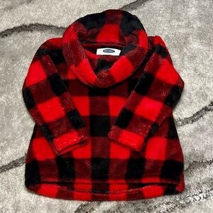 Old Navy Buffalo Plaid Fleece Cowl Neck Pullover